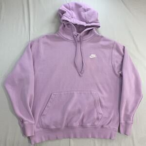 Nike Men's Club Fleece Hoodie Purple Size Large